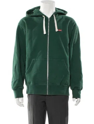 Pre-owned Supreme V-neck Long Sleeve Hoodie In Green