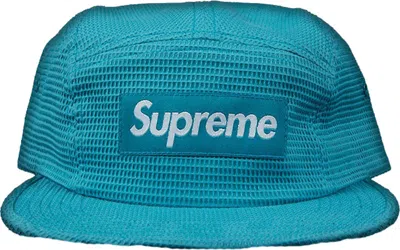 Pre-owned Supreme Waffle Camp Cap In Light Teal