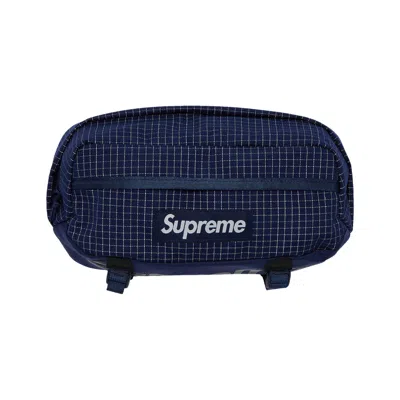Pre-owned Supreme Waist Bag 'navy' In Blue