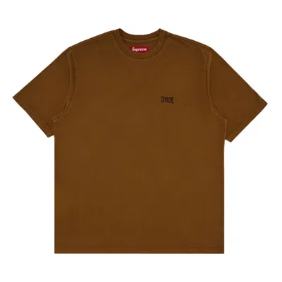 Pre-owned Supreme Warm Up Washed Short-sleeve Top 'brown' | Men's Size L