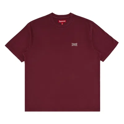 Pre-owned Supreme Warm Up Washed Short-sleeve Top 'maroon' | Red | Men's Size L