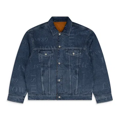 Supreme Washed Blue X Martine Rose Reversible Trucker Jacket In Multi