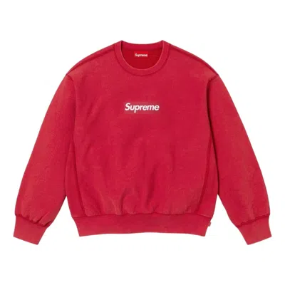 SUPREME Supreme Washed Box Logo Crewneck 'Red'