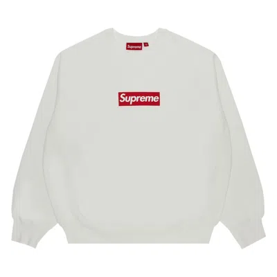Pre-owned Supreme Washed Box Logo Crewneck 'white' | Men's Size M