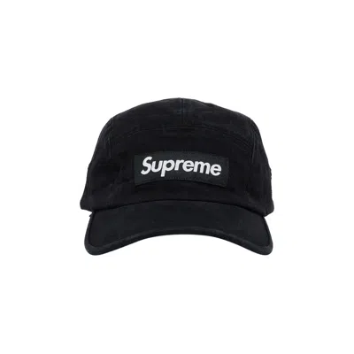 Pre-owned Supreme Washed Canvas Camp Cap 'black'