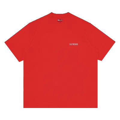 Pre-owned Supreme Washed Capital Short-sleeve Top 'red'