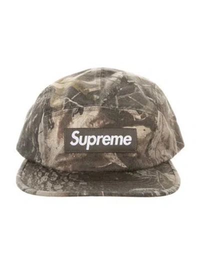 Pre-owned Supreme Washed Chino Camo Camp Cap