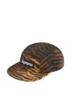 Supreme Washed Chino Tiger-print Camp Cap In Multi