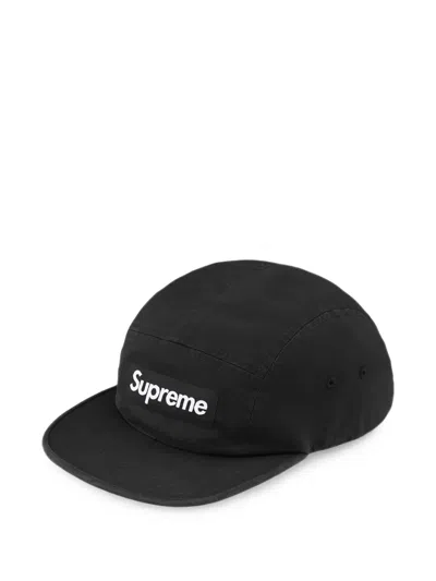 Supreme Washed Chino Twill Baseball Cap In Black