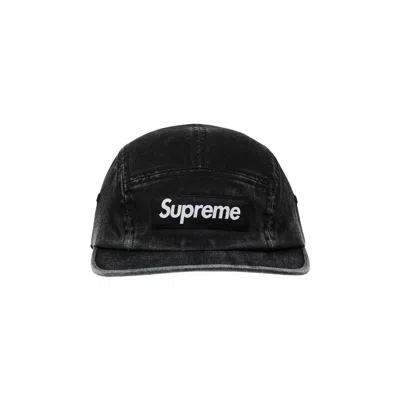 Pre-owned Supreme Washed Chino Twill Camp Cap 'black' | Men's Size Onesize