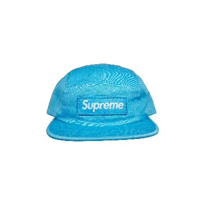 Pre-owned Supreme Washed Chino Twill Camp Cap 'blue'