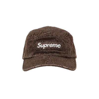 Pre-owned Supreme Washed Chino Twill Camp Cap 'brown'