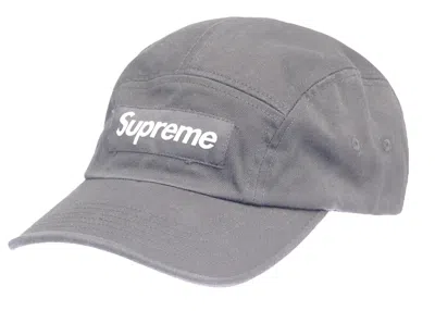 Pre-owned Supreme Washed Chino Twill Camp Cap Cap (ss22) In Grey