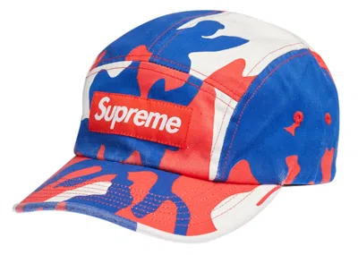 Pre-owned Supreme Washed Chino Twill Camp Cap Cap (ss22) In Red Camo