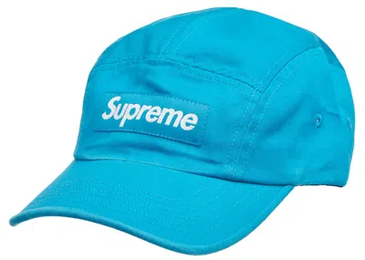 Pre-owned Supreme Washed Chino Twill Camp Cap Cap (ss22) In Teal