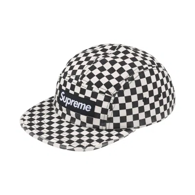 Pre-owned Supreme Washed Chino Twill Camp Cap 'checkerboard' | White | Men's Size Onesize