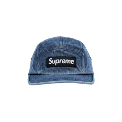 Pre-owned Supreme Washed Chino Twill Camp Cap 'denim' | Blue | Men's Size Onesize