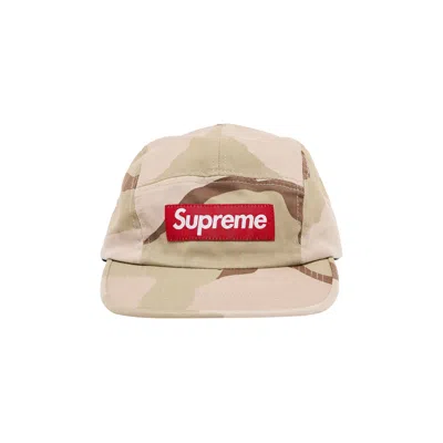 Pre-owned Supreme Washed Chino Twill Camp Cap 'desert Camo' In Multi-color