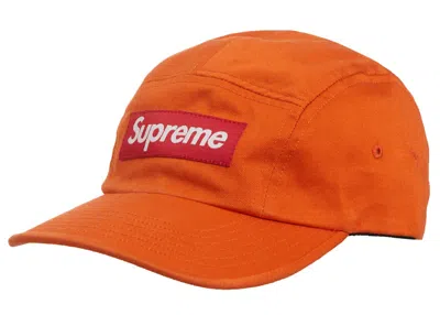 Pre-owned Supreme Washed Chino Twill Camp Cap (fw20) In Burnt Orange