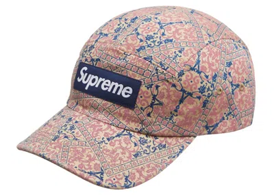 Pre-owned Supreme Washed Chino Twill Camp Cap (fw21) In Floral Cards