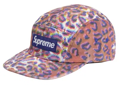 Pre-owned Supreme Washed Chino Twill Camp Cap (fw24) In Leopard
