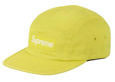 Pre-owned Supreme Washed Chino Twill Camp Cap (fw24) In Yellow