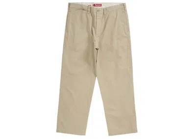 Pre-owned Supreme Washed Chino Twill Camp Cap (fw25) In Brown
