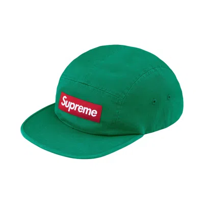 Pre-owned Supreme Washed Chino Twill Camp Cap 'green' | Men's Size Onesize