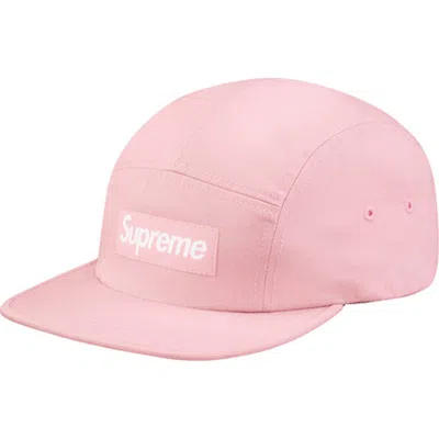 Pre-owned Supreme Washed Chino Twill Camp Cap In Pink
