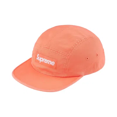 Pre-owned Supreme Washed Chino Twill Camp Cap 'light Orange' | Men's Size Onesize