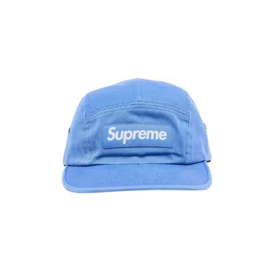 Pre-owned Supreme Washed Chino Twill Camp Cap 'light Royal' In Blue