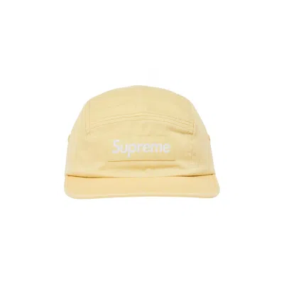 Pre-owned Supreme Washed Chino Twill Camp Cap 'light Yellow' | Men's Size Onesize