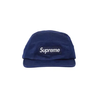 Pre-owned Supreme Washed Chino Twill Camp Cap 'navy' In Blue