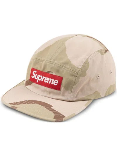 Supreme Washed Chino Twill Camp Cap In Neutrals