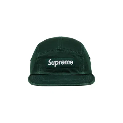Pre-owned Supreme Washed Chino Twill Camp Cap 'pine' | Green | Men's Size Onesize