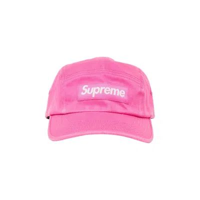 Pre-owned Supreme Washed Chino Twill Camp Cap 'pink'