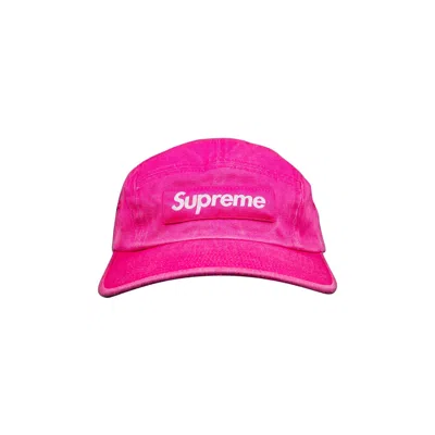Pre-owned Supreme Washed Chino Twill Camp Cap 'pink' | Men's Size Onesize