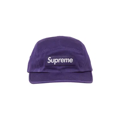 Pre-owned Supreme Washed Chino Twill Camp Cap 'purple'