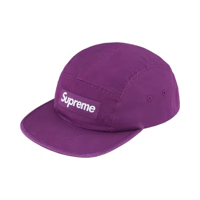 Pre-owned Supreme Washed Chino Twill Camp Cap 'purple' | Men's Size Onesize