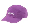 Supreme Washed Chino Twill Camp Cap 'purple White'