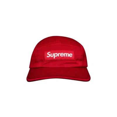 Pre-owned Supreme Washed Chino Twill Camp Cap 'red'
