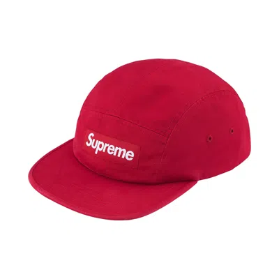 Pre-owned Supreme Washed Chino Twill Camp Cap 'red' | Men's Size Onesize