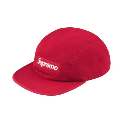 Pre-owned Supreme Washed Chino Twill Camp Cap 'red' | Men's Size Onesize