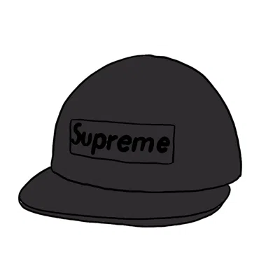 Pre-owned Supreme Washed Chino Twill Camp Cap (ss20) In Black