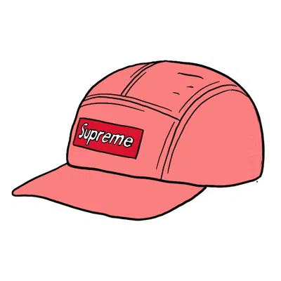 Pre-owned Supreme Washed Chino Twill Camp Cap (ss21) In Coral