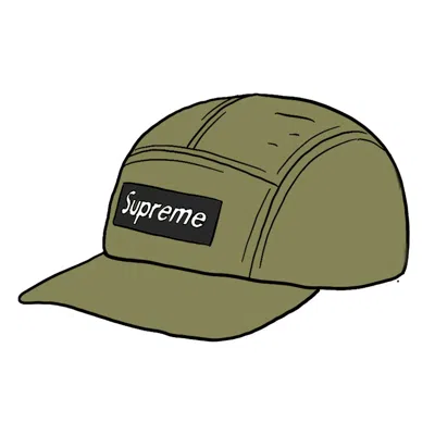 Pre-owned Supreme Washed Chino Twill Camp Cap (ss21) In Light Olive
