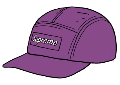 Pre-owned Supreme Washed Chino Twill Camp Cap (ss21) In Light Purple