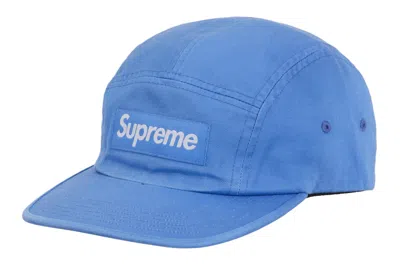 Pre-owned Supreme Washed Chino Twill Camp Cap Ss24 Blue