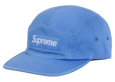 Pre-owned Supreme Washed Chino Twill Camp Cap Ss24 In Blue