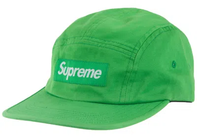 Pre-owned Supreme Washed Chino Twill Camp Cap (ss24) In Green